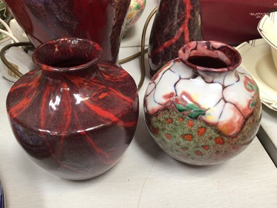 Lot 311 - Royal Doulton Archives Burslem Artwares including a limited edition Peking lampbase, no. 207 of 250, Yantai vase and Shantou vase, together with other Royal Doulton pieces