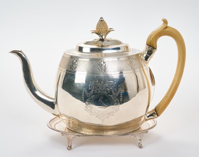 Lot 272 - George III teapot on stand