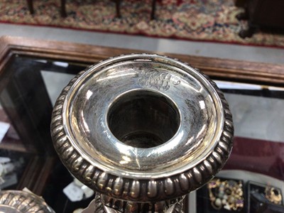 Lot 273 - Pair of Georgian telescopic silver candlesticks