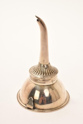 Lot 275 - George III silver wine funnel