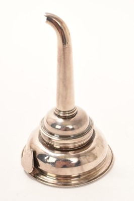 Lot 276 - George III silver wine funnel