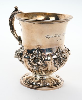 Lot 280 - William IV silver christening cup