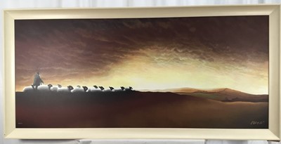 Lot 62 - Mackenzie Thorpe (1956-) 'Through Til Dawn', limited edition print, 49cm x 113cm, framed