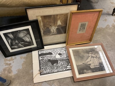 Lot 643 - Group of assorted pictures and prints.