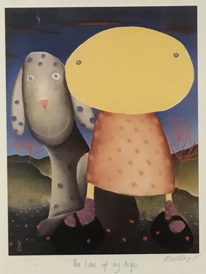Lot 30 - Mackenzie Thorpe (1956-) 'The love of my life', limited edition print, signed in pencil, framed and glazed