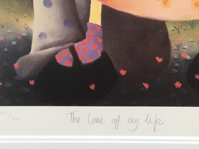 Lot 30 - Mackenzie Thorpe (1956-) 'The love of my life', limited edition print, signed in pencil, framed and glazed