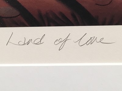 Lot 31 - Mackenzie Thorpe (1956-) 'Land of Love', pencil signed limited edition print, 45cm x 38cm, framed and glazed