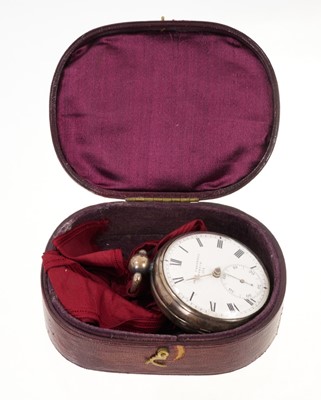 Lot 547 - George III silver pocket watch with fusee movement by John Carswell, Cornhill, Ipswich, signed and numbered 534. Hallmarked London 1815