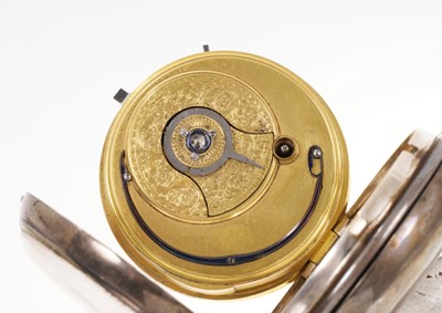 Lot 547 - George III silver pocket watch with fusee movement by John Carswell, Cornhill, Ipswich, signed and numbered 534. Hallmarked London 1815
