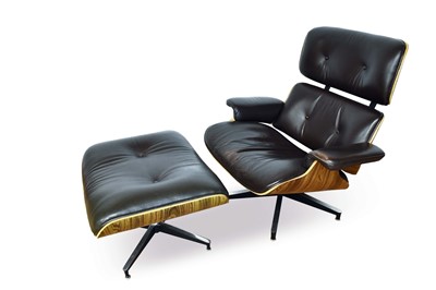 Lot 1291 - Eames style chair and footstool