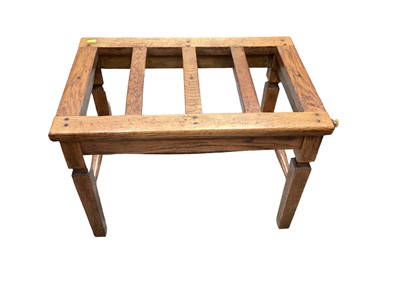 Lot 1261 - Oak luggage stool, 62cm wide, 42cm deep, 43.5cm high