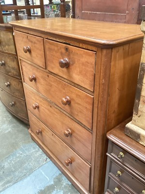 Lot 1262 - Victorian mahogany chest of two short and three long drawers, 106.5cm wide, 50.5cm deep, 122cm high