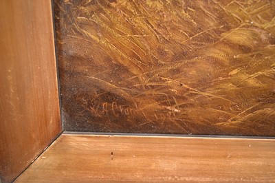 Lot 1006 - Albert Clark (1843-1928) oil on canvas - A Racehorse in Stable, "Flashlight", signed, 51cm x 61cm, in gilt frame