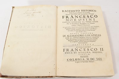 Lot 792 - Alessandro Locatelli - Racconto Historico Della Veneta Guerra in Levante