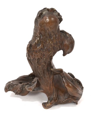 Lot 1135 - Georges Flamand (1866-1931) bronze sculpture of a mermaid, signed