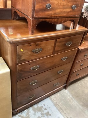 Lot 1272 - Victorian mahogany chest of two short and three long drawers, 100cm wide, 48.5cm deep, 110cm high