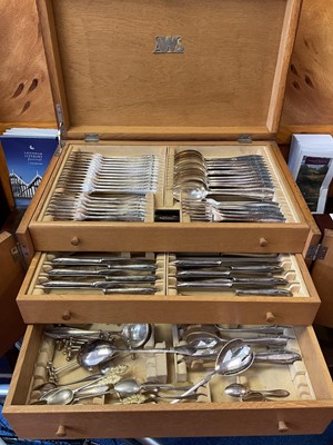 Lot 838 - Two canteens of cutlery