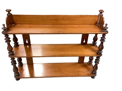 Lot 1292 - Victorian mahogany wall shelves, 60.5cm wide, 15cm deep, 48.5cm high