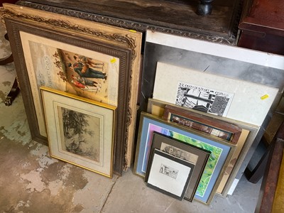 Lot 593 - Mixed lot of 19th century and later prints and engravings and other decorative works