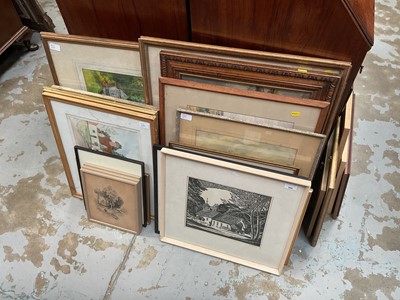 Lot 590 - Assorted local watercolours and other decorative works