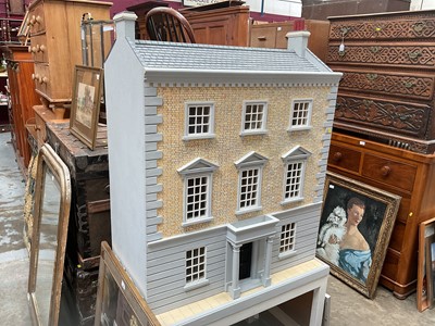 Lot 579 - Large doll's house on stand