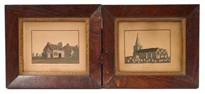 Lot 841 - Pair of 19th century Isle of Wight sand pictures