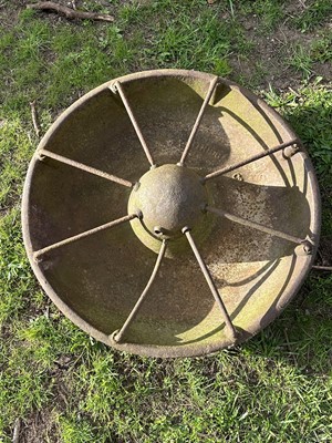 Lot 1340 - Vintage cast iron circular pig feeder