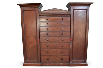 Lot 1245 - William IV/early Victorian mahogany Beaconsfield wardrobe