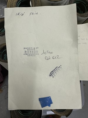 Lot 1454 - Three full rolls of Zuber & Cie wallpaper collection irisé soie reference 10540. With fourteen part rolls (17)