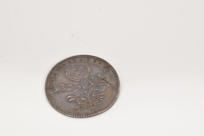 Lot 421 - G.B - Mary silver pattern Farthing reverse with rose branch circa 1689-1694 AD EF toned, rare, ex Mallinson Collection (1 coin)