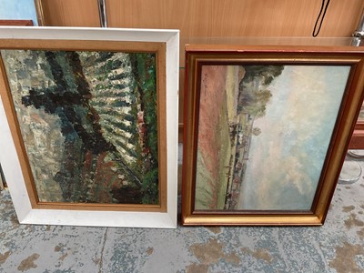 Lot 829 - Mixed group of pictures, including oils, watercolours and prints