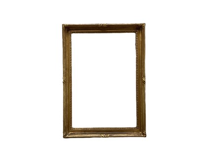 Lot 1246 - Early 19th century gilt picture frame with reeded mouldings, rebate 39cm x 57cm, with glass