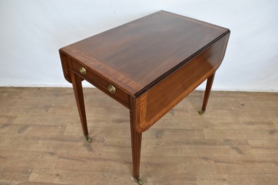 Lot 1312 - Regency mahogany and tulipwood crossbanded pembroke table