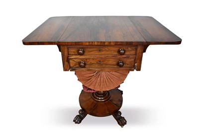 Lot 1313 - William IV rosewood work table