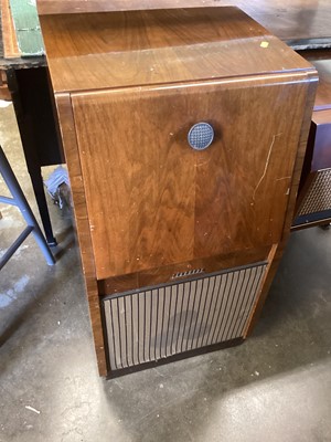 Lot 1364 - Vintage Ferguson radio , model number 323RG, together with a Dynatron record player, Dynatron speaker and a pair of Goodmans Eleganzia speakers