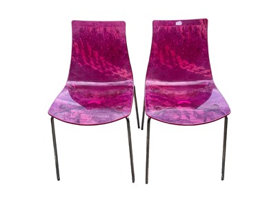 Lot 1369 - Pair of Italian design Calligaris Ice chairs