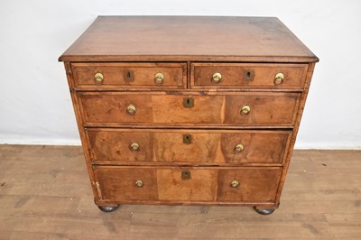 Lot 1344 - 18th century walnut crossbanded chest