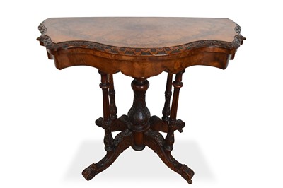 Lot 1355 - Victorian walnut card table