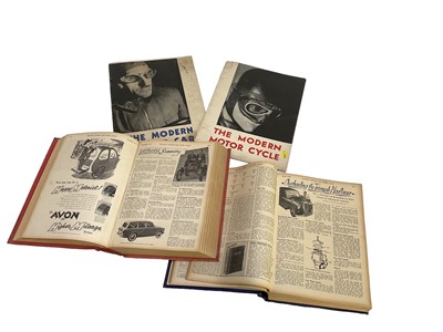 Lot 74 - The modern motor car and the modern motorcycle and two volumes of 1950s motoring interest (4)