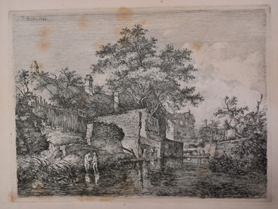 Lot 1221 - John Crome (1768-1821) etching - 'Front of the New Mids', as issued by Mrs Crome 1834 in an edition of 60, on chine collée laid onto wove, 22cm x 30cm, unframed