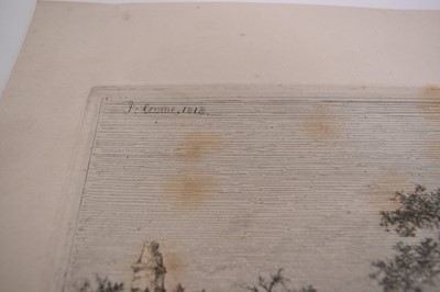 Lot 1221 - John Crome (1768-1821) etching - 'Front of the New Mids', as issued by Mrs Crome 1834 in an edition of 60, on chine collée laid onto wove, 22cm x 30cm, unframed