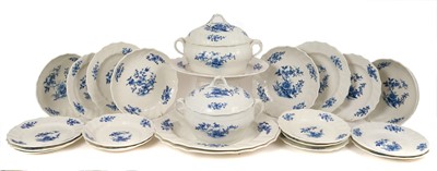 Lot 150 - Very extensive service of late 18th century blue and white Tournai porcelain, approximately 160 pieces