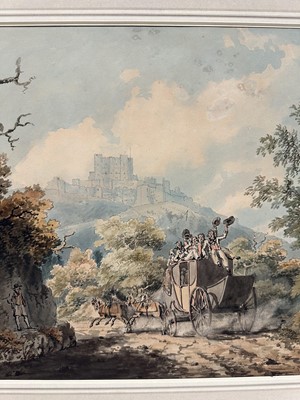 Lot 1232 - Thomas Girtin (1775-1802) watercolour - The Dover mail coach