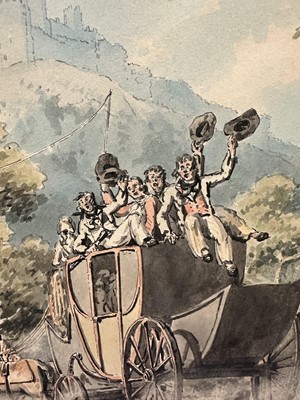 Lot 1232 - Thomas Girtin (1775-1802) watercolour - The Dover mail coach