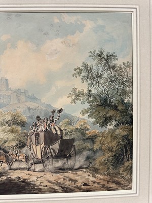 Lot 1232 - Thomas Girtin (1775-1802) watercolour - The Dover mail coach