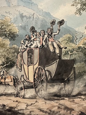 Lot 1232 - Thomas Girtin (1775-1802) watercolour - The Dover mail coach