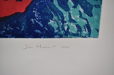 Lot 1228 - *John Hubbard (1931-2017) lithograph - Water Garden, signed and dated 1991, 76/100, 62cm x 56cm, unframed