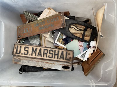 Lot 771 - Collection of ephemera, including items related to a former U.S. marshal