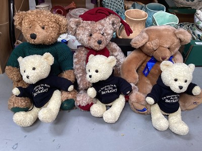 Lot 602 - Collection of fourteen Harrods Year bears and various other bears (1 box).