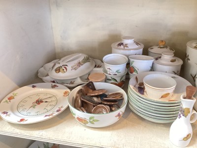 Lot 772 - Extensive service of Royal Worcester Evesham pattern tea and dinner ware, complete with matching glasses
